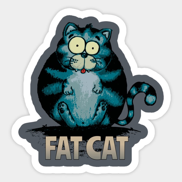 Fat Cat Sticker by mangulica